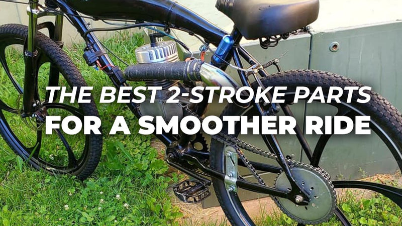 2-stroke motorized bicycle rider.