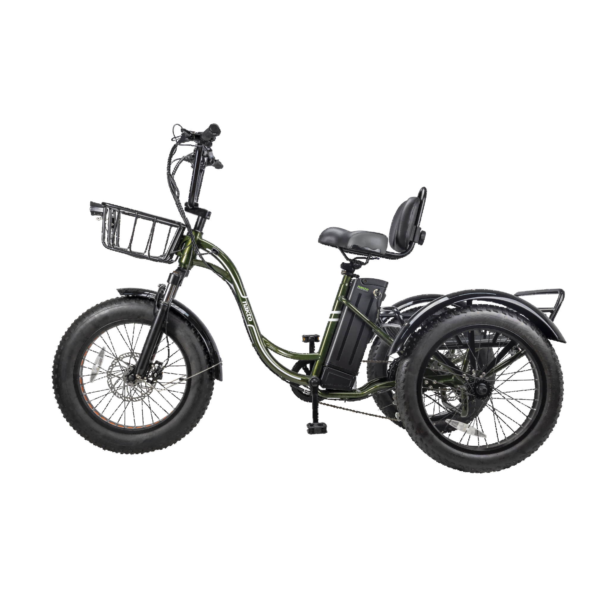 NAKTO S03 Electric Trike: 500W Motor, 48V Battery, 3-Wheel E-Bike