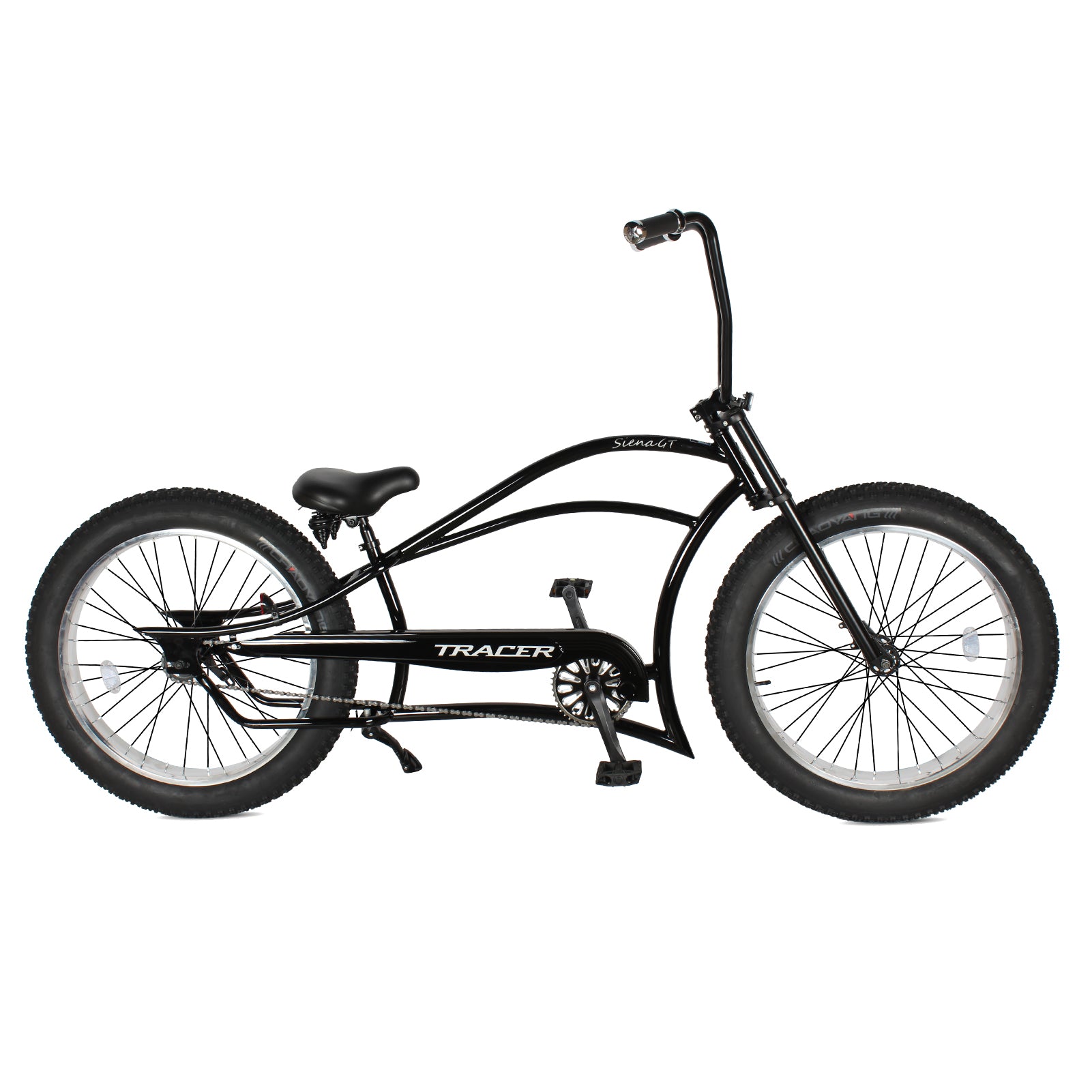 giant chopper bicycle Tracer 26" Siena GT Chopper Stretch Cruiser Fat Tire Oversized Frame Bike