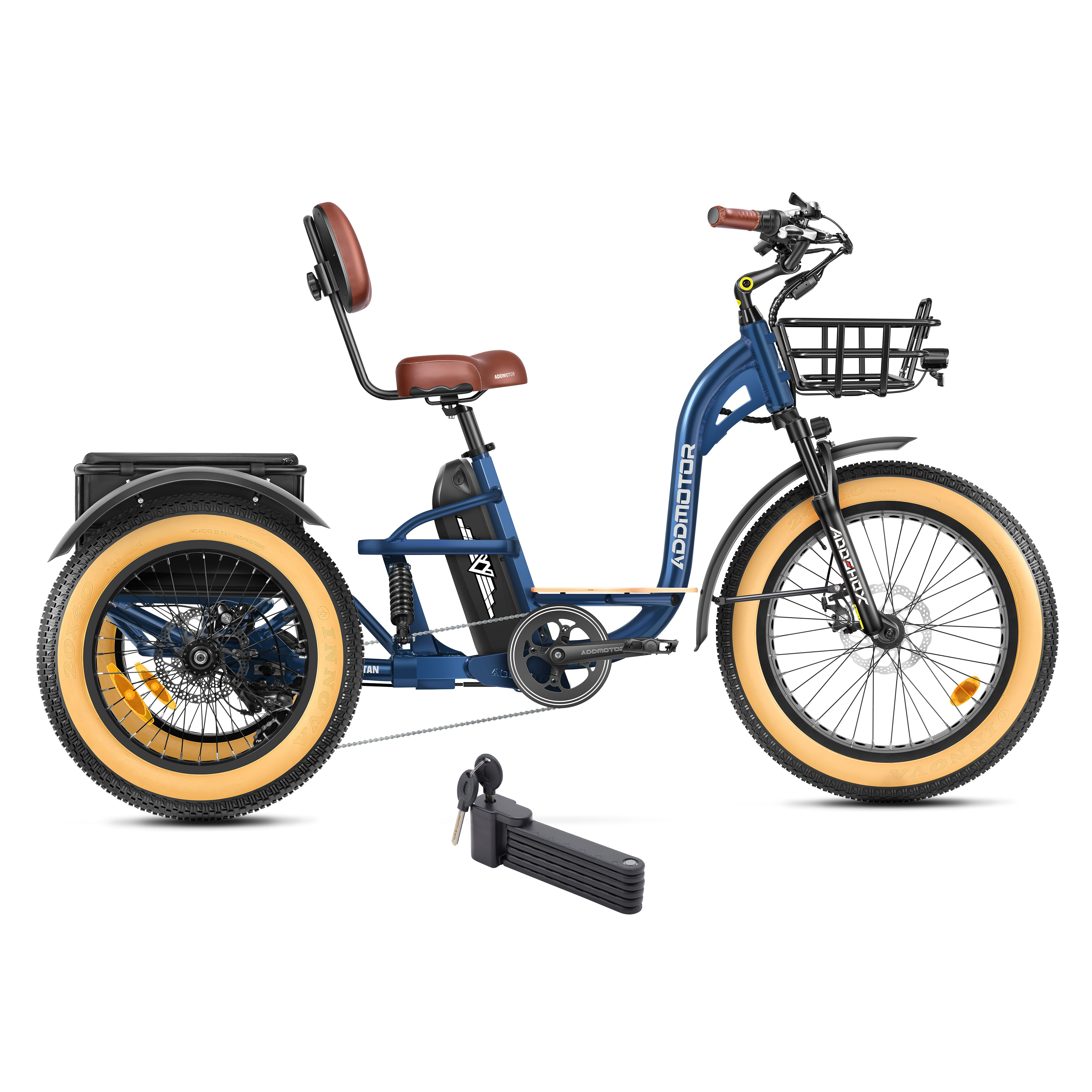 Addmotor 750W 48V Grandtan X Trike Full Suspension Electric Bike