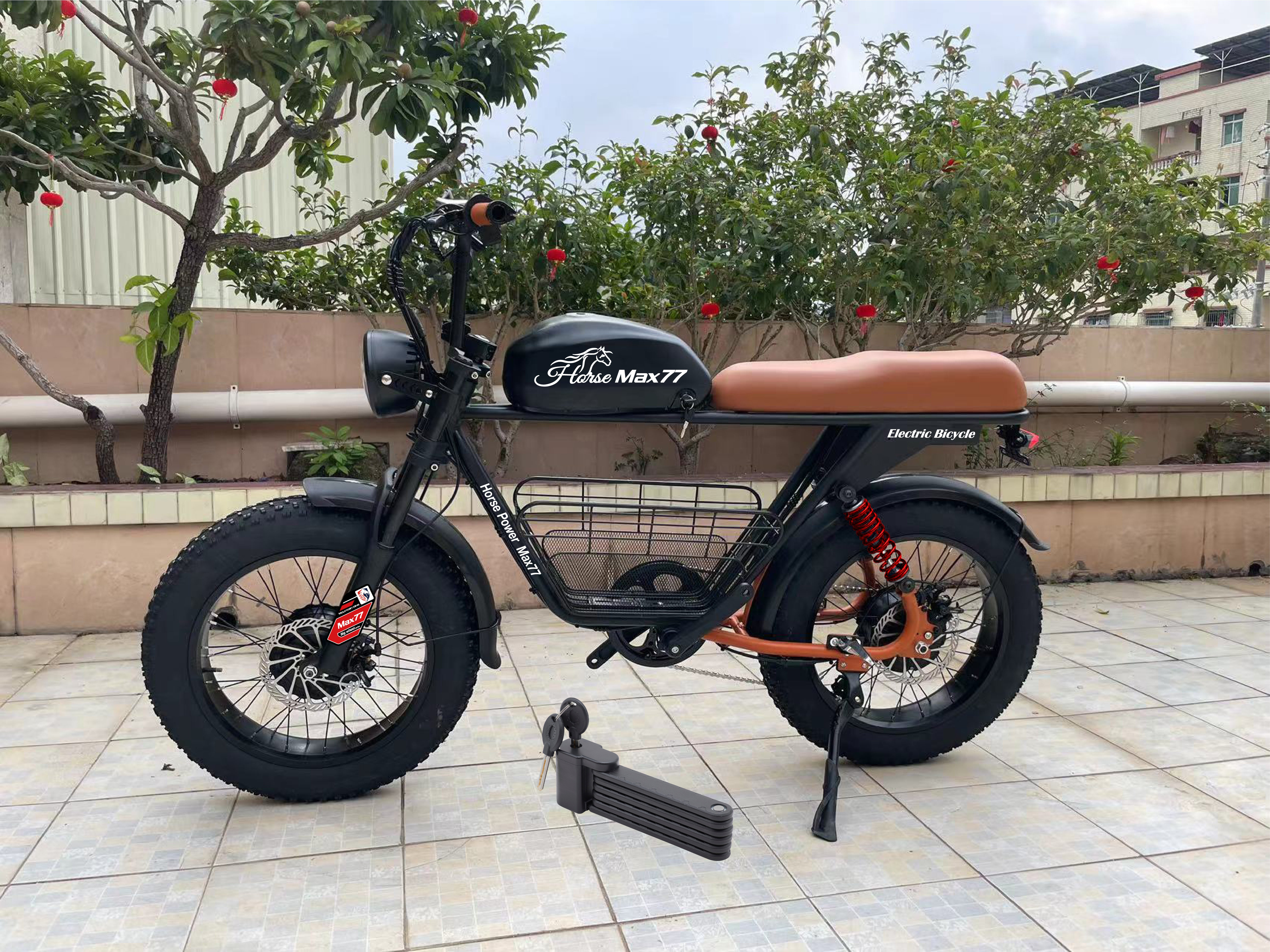 Olic 750W 48V Horse Power Max-77 Fat Tire Electric Bike