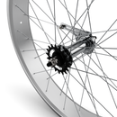 26" Fat Tire Coaster Brake Beach Cruiser Wheel - Silver - Rear Wheel Only