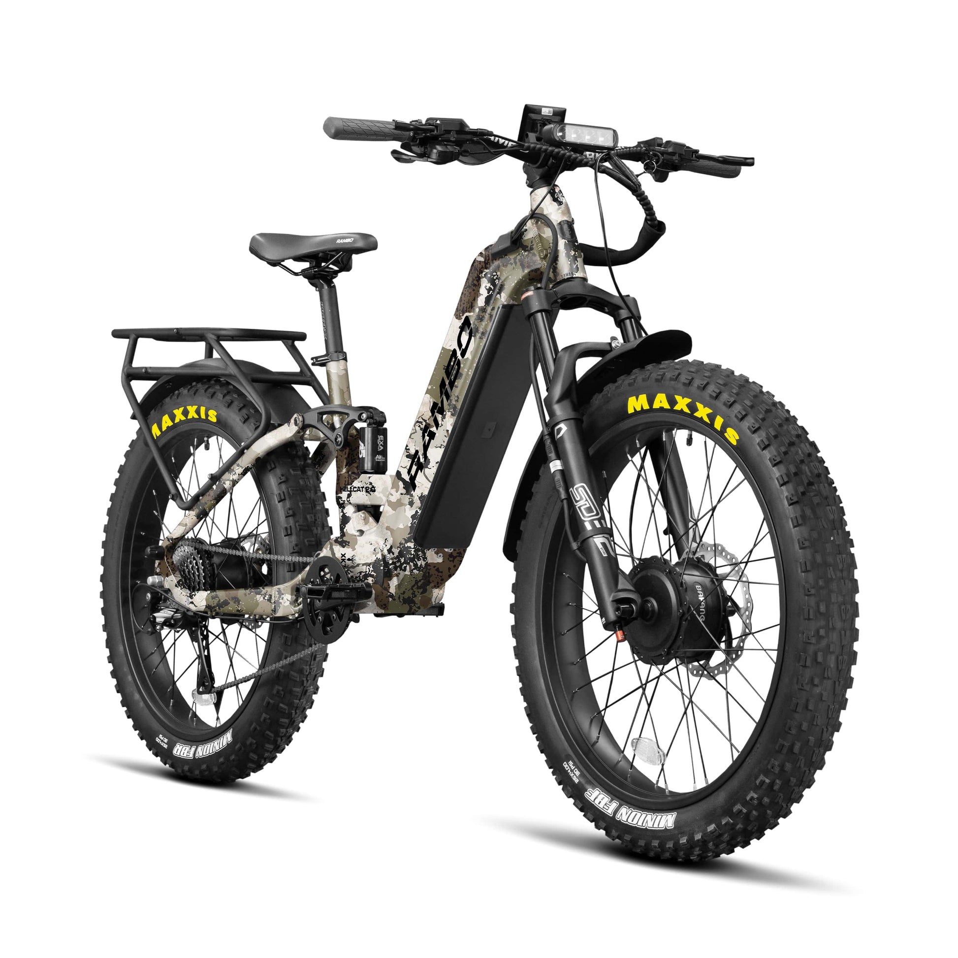 Rambo 1000W Hellcat Dual Motor AWD Full Suspension Step-Thru Electric Bike Rambo 1000W Hellcat Dual Motor AWD Full Suspension Step-Thru Electric Bike