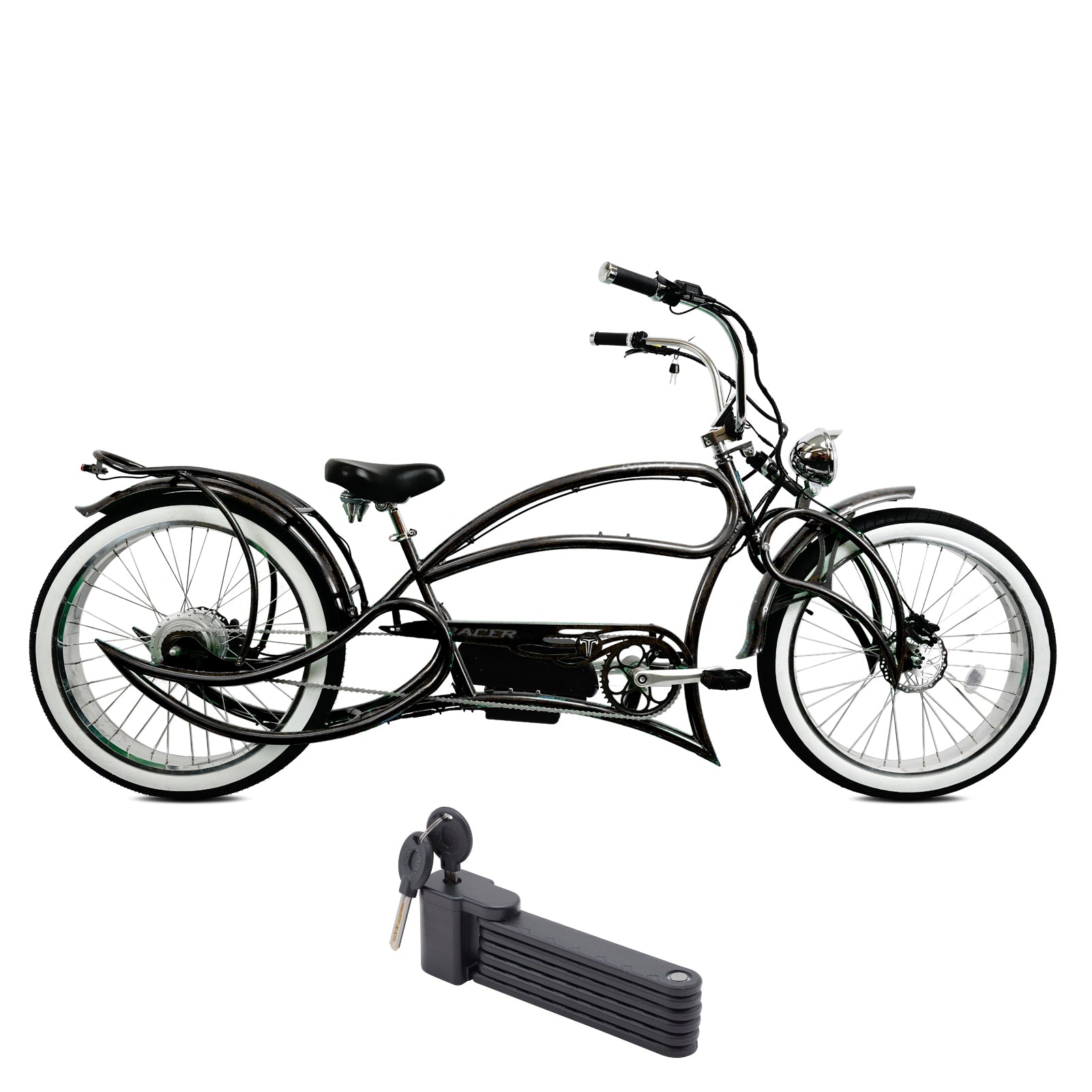chopper electric bicycle Tracer 500W Twenty5 GT Cruiser Bike Speed Sensor Tracer Beyond Pro 800W 26"