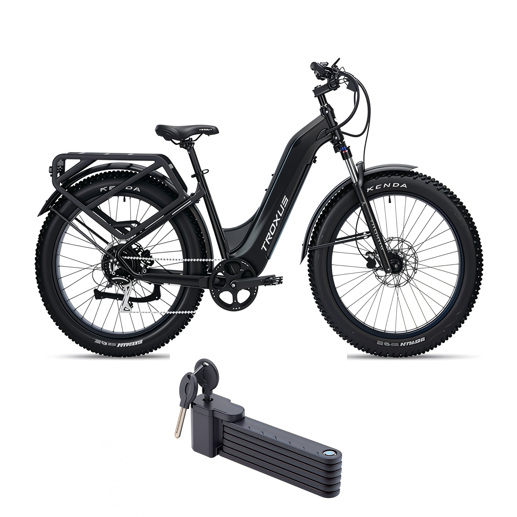 Explorer Plus Step-Thru Fat Tire E-Bike | 750W, 90 Mile Range, MIK