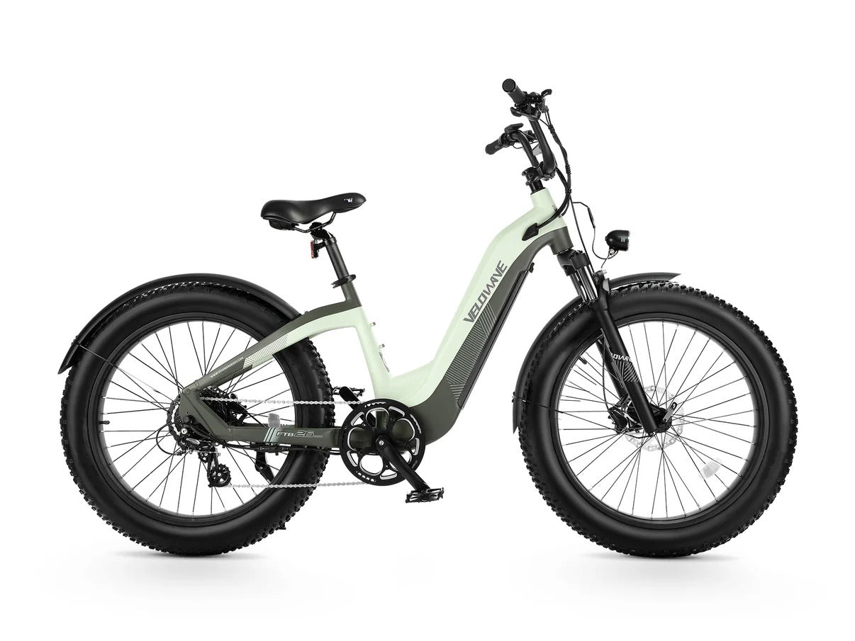 wave electric bicycle Glide Road Ebike - Low-Step / 9 Speed It features a convenient front storage basket Wave 2.0