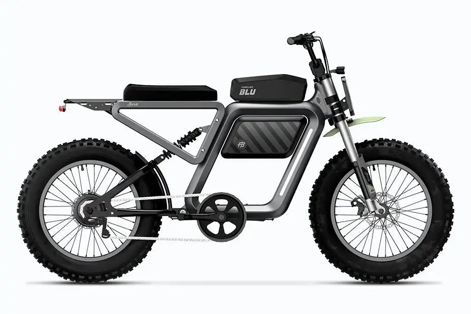 electric scrambler bicycle e-JOE Bondi 750W Full Suspension Fat Tire Electric Bike