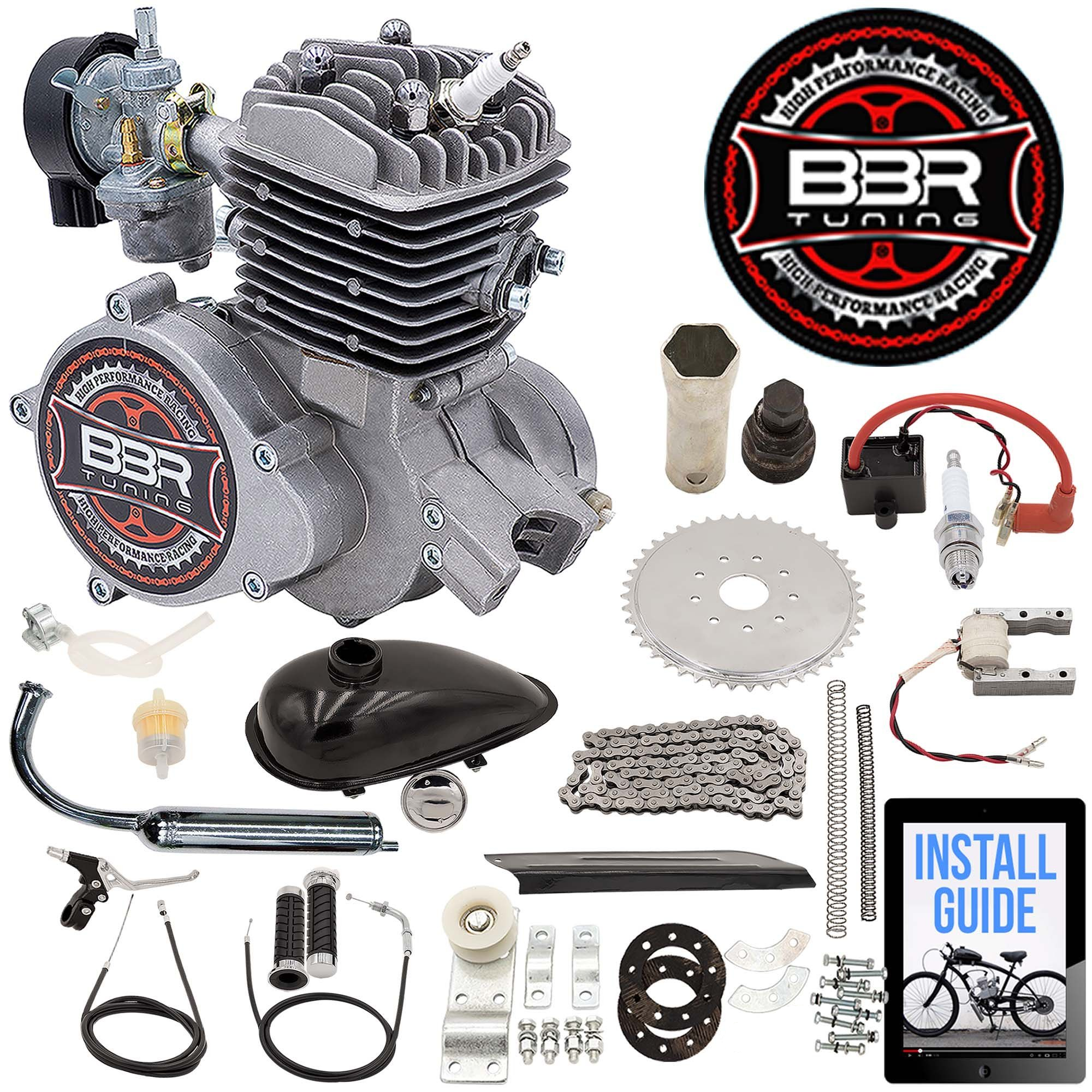 Black Stallion 66cc/80cc Angle Fire Slant Head Bicycle Engine Kit