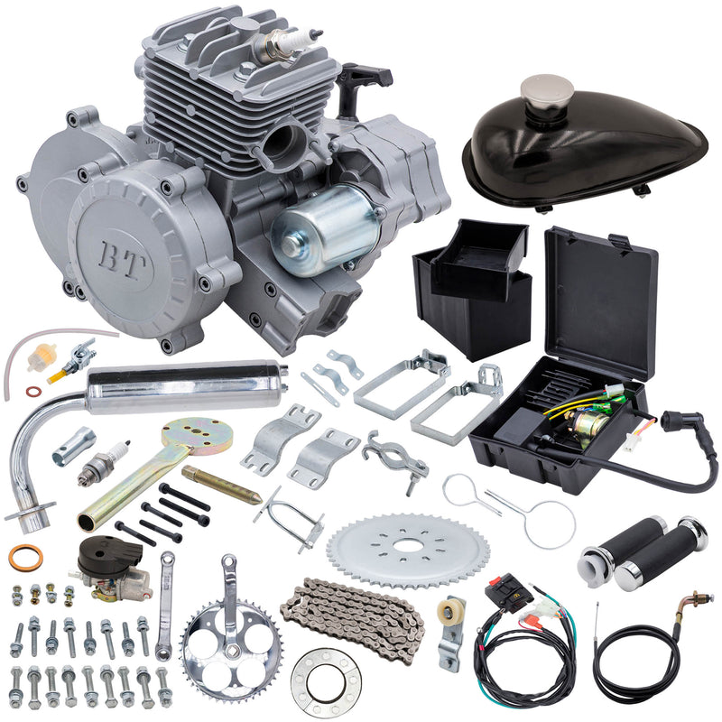 66/80cc BBR Tuning Bullet Train Electric Start Engine Kit - Silver - Engine Kit and Parts