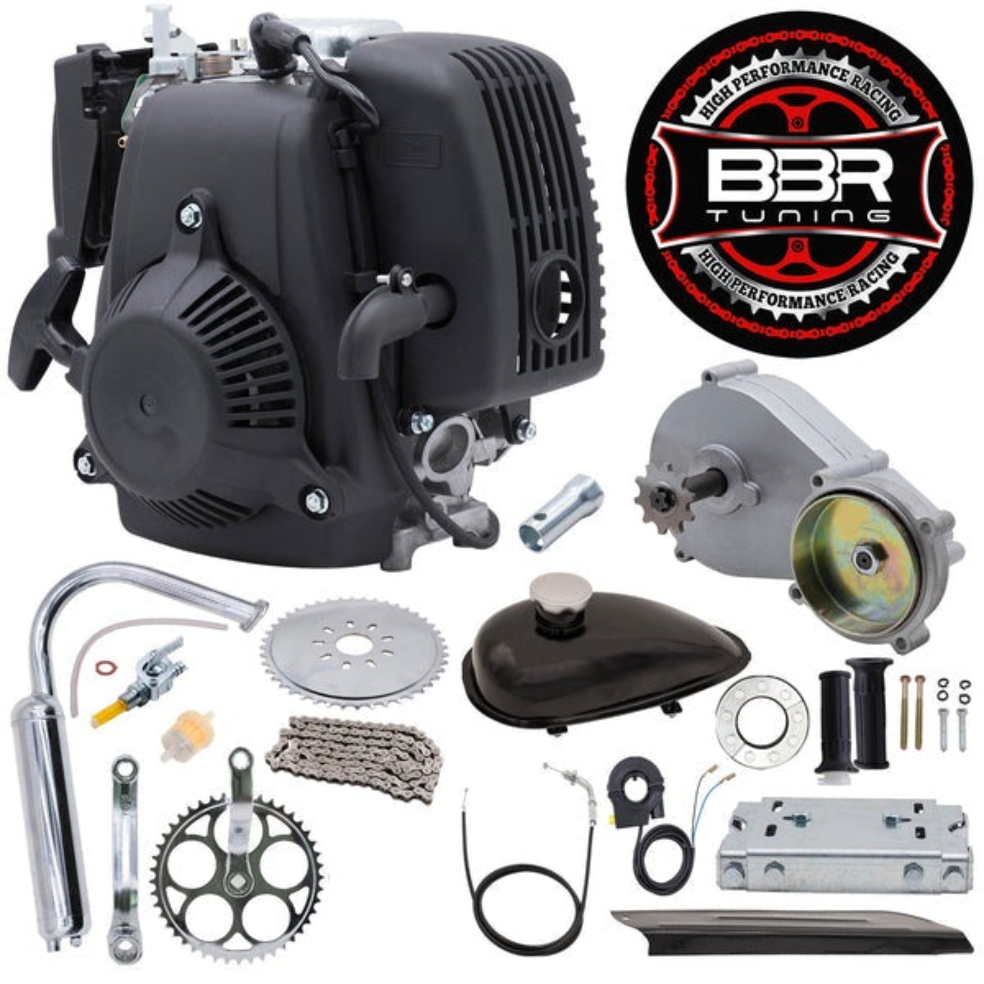 49cc motorized bicycle kits - BBR Tuning 5G Pull Start Bicycle Engine Kit