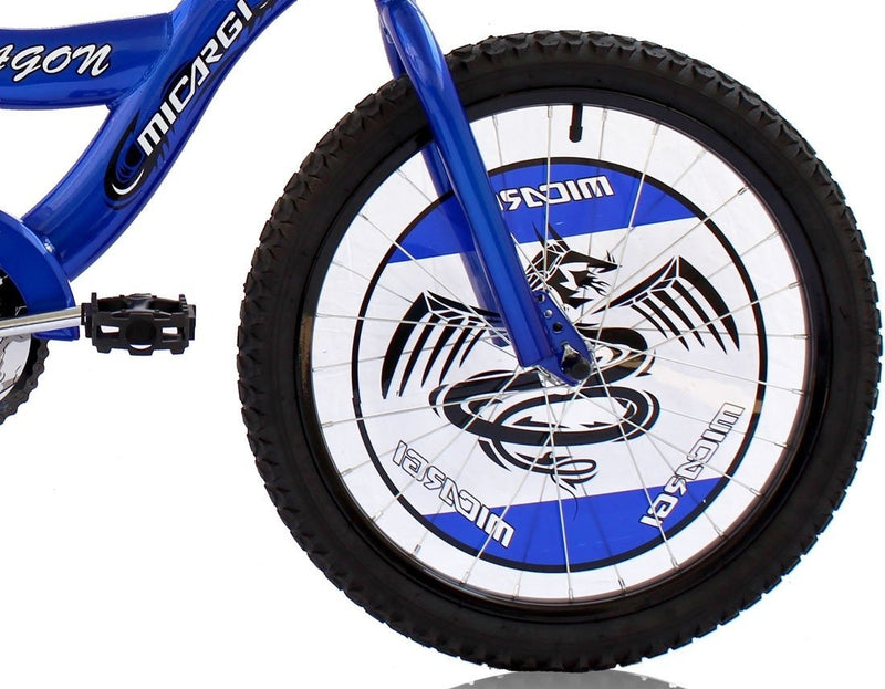 20'' Micargi Boys Dragon - blue - front wheel