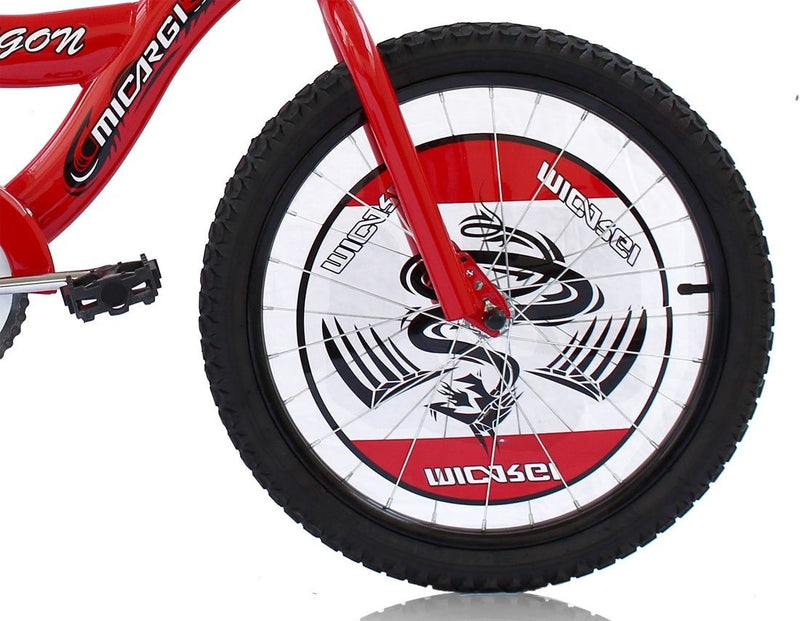 20'' Micargi Boys Dragon - red - front wheel