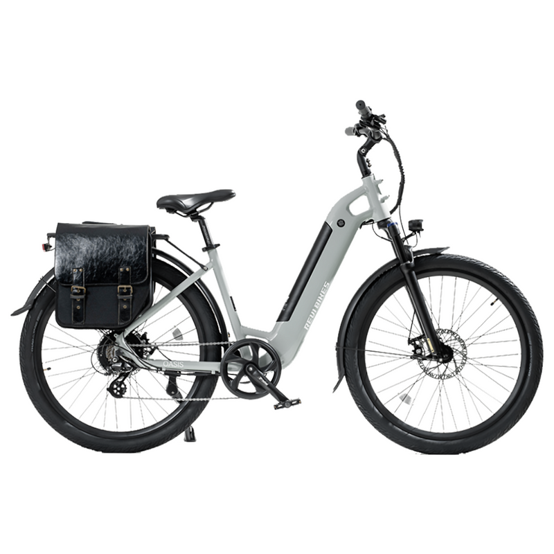Electric Bike Revi Oasis Grey Right with Bag