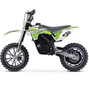 Electric Dirt Mini Bike MotoTec Gazelle Green Left