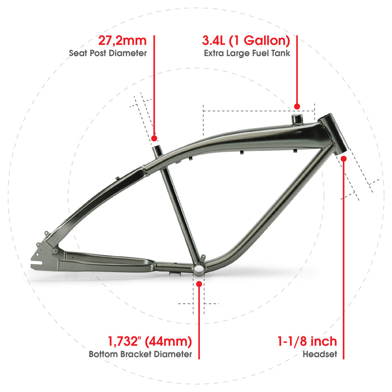 Motorized Bicycle Frame BBR Tuning F-Zero Features