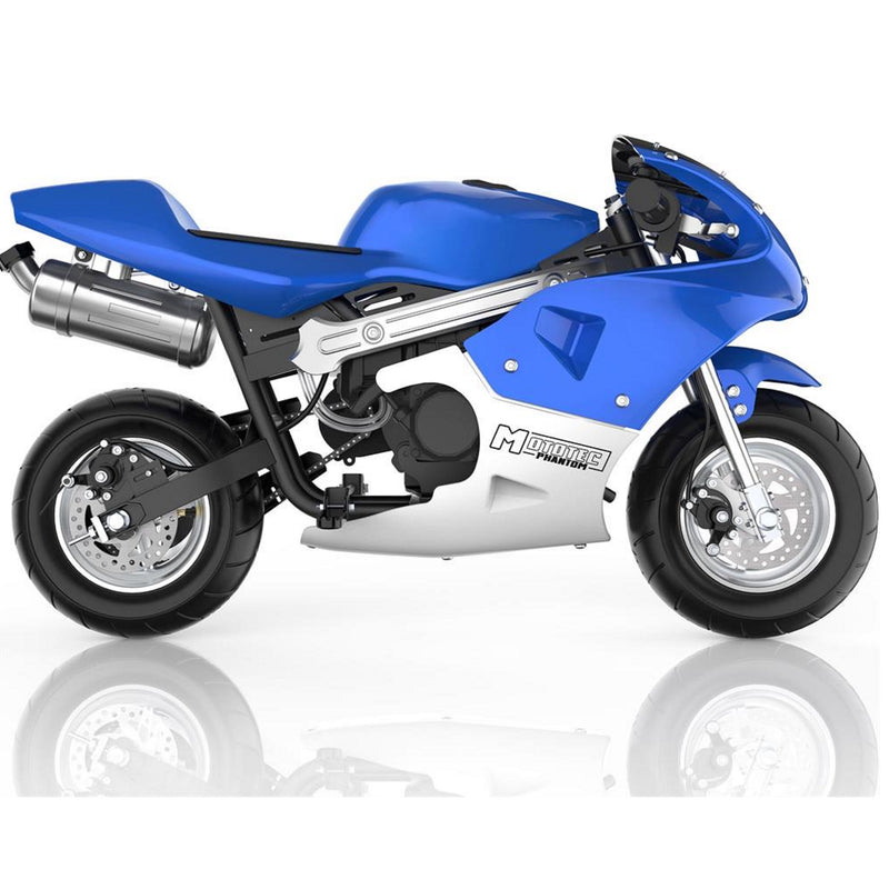 Gas Mini Bike MotoTec Phantom Blue Main