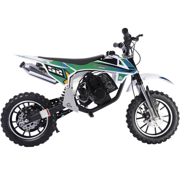 Gas Mini Dirt Bike MotoTec Warrior Green Main