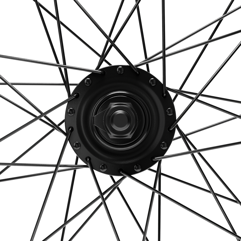 HD Wheels Front Black Non-Disc Brake Ready Hub