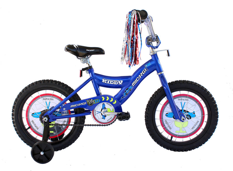 16'' Micargi Boys Kiddy - blue - side of bicycle