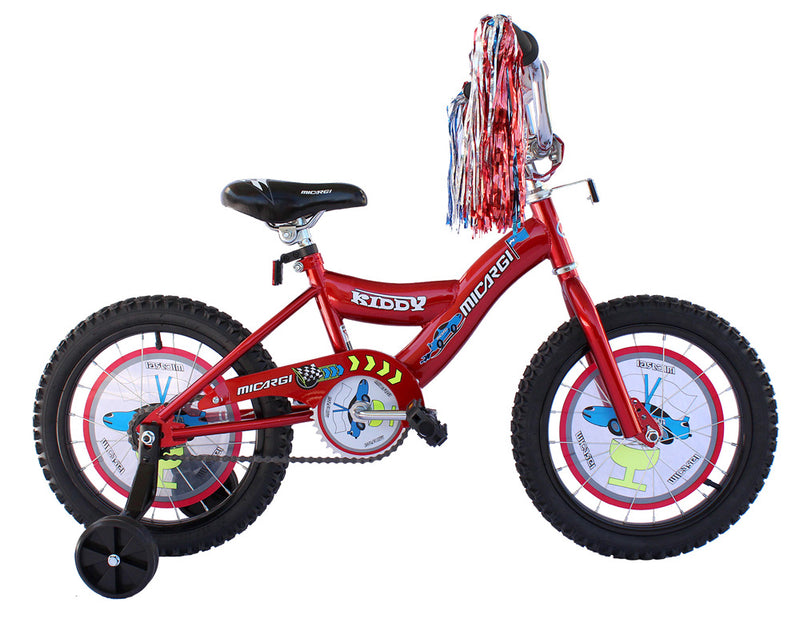 16'' Micargi Boys Kiddy - red - side of bicycle