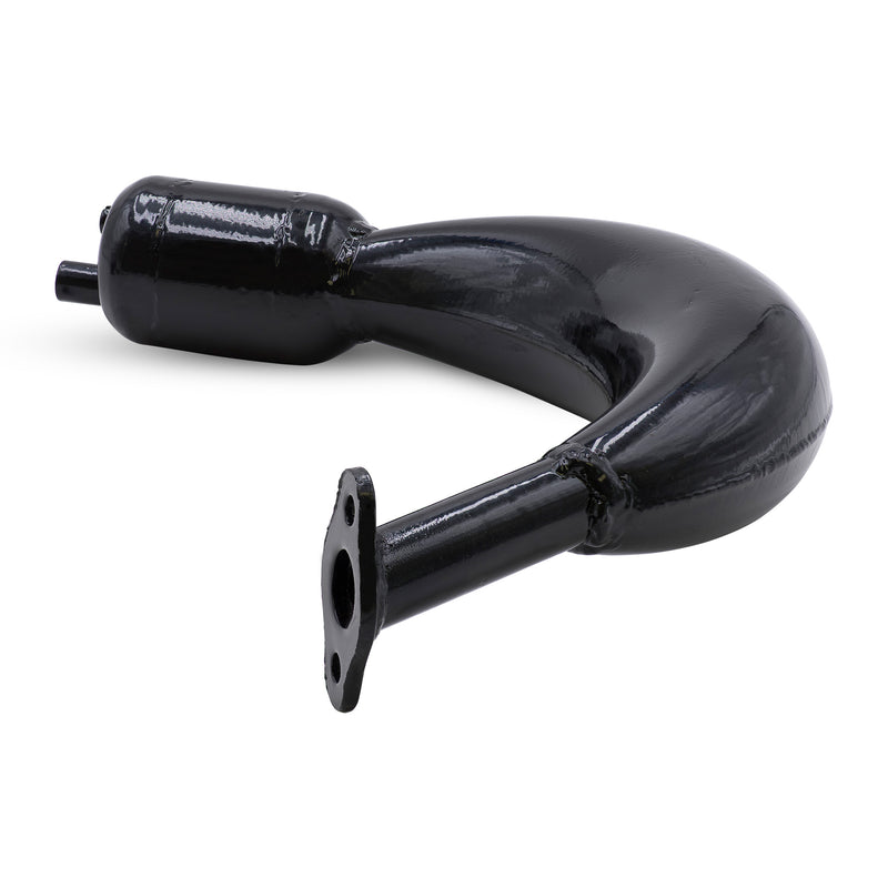 Expansion Chamber with Muffler - Black - Port Side View
