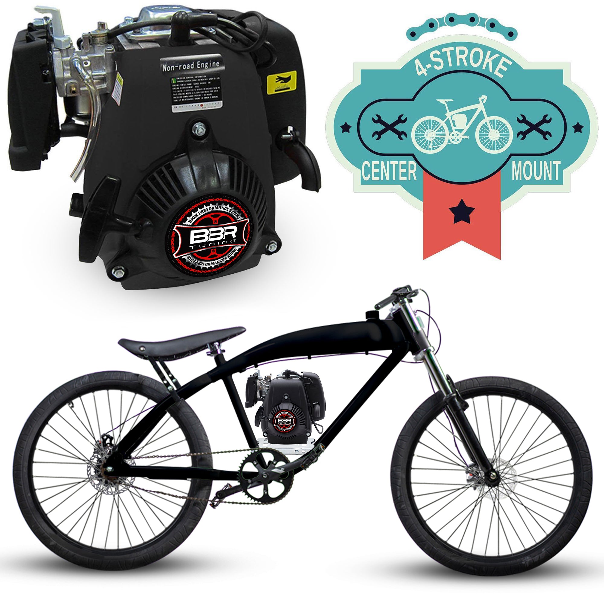 Motorized Bike F-Zero Stroke Chain Drive