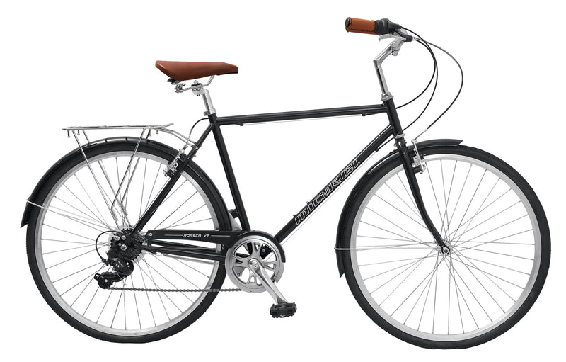 26" Micargi Men's Roasca V7 City Bike (530mm) - black - side of bicycle