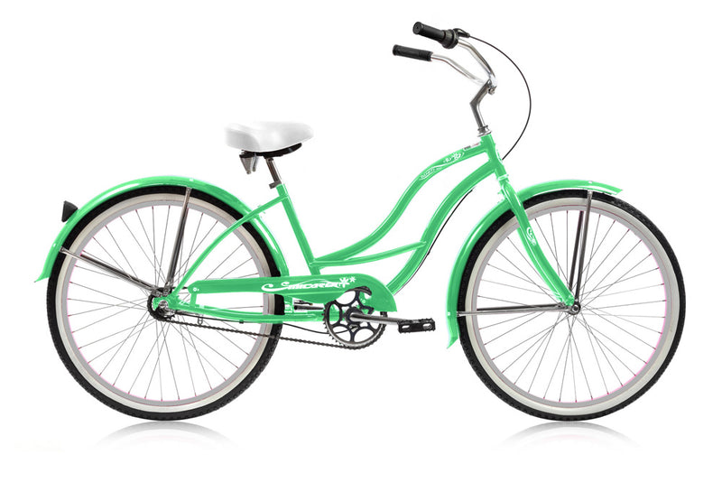 26'' Micargi Womens Tahiti NX3 - mint green - side of bicycle