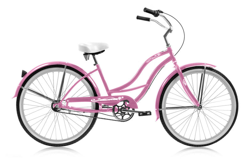 26'' Micargi Womens Tahiti NX3 - pink - side of bicycle