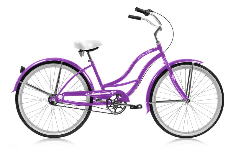 26'' Micargi Womens Tahiti NX3 - purple - side of bicycle