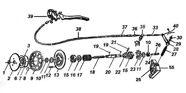 2-Stroke Clutch Spring - engine diagram