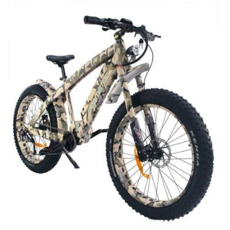 AddMotor 1000W MOTAN M-5600 Wildtan Mid-Drive Hunting front of bicycle