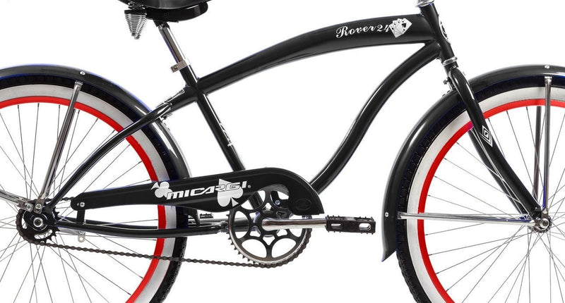 24 Inch Micargi Men Rover black - side of bicycle