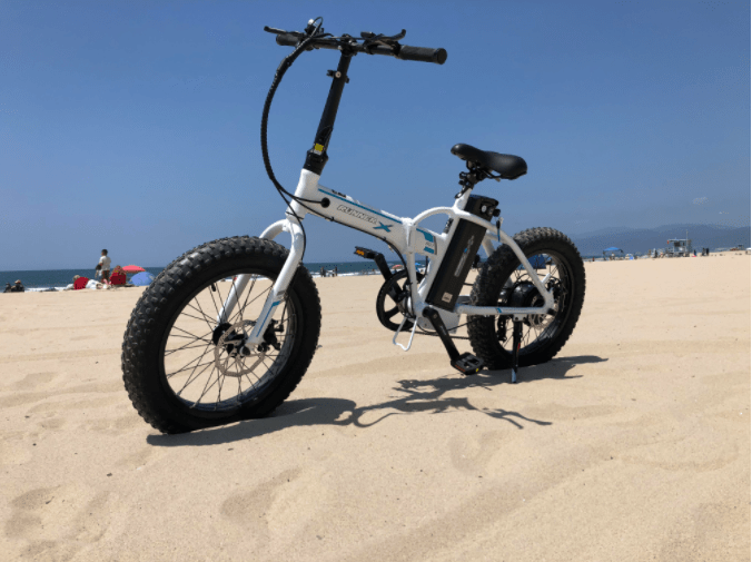 Emojo 500W Runner X 20" Fat Tire Folding bicycle in sand