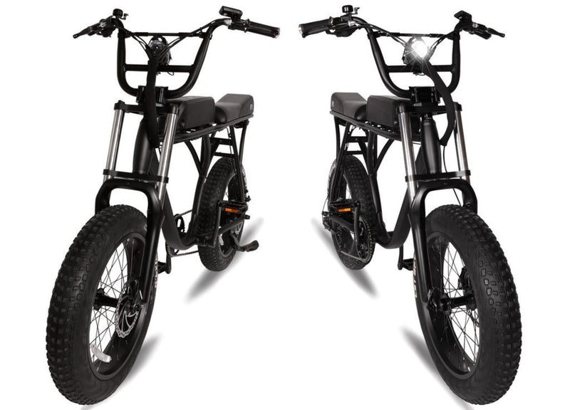 T4B 500W SuperFun Fat Tire two bicycles side by side