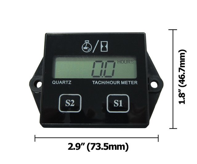 Digital Tachometer - dimmensions