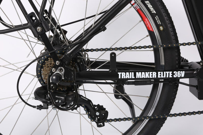 X-Treme 350W Trail Maker Elite Max Electric Mountain Bike - rear derailer