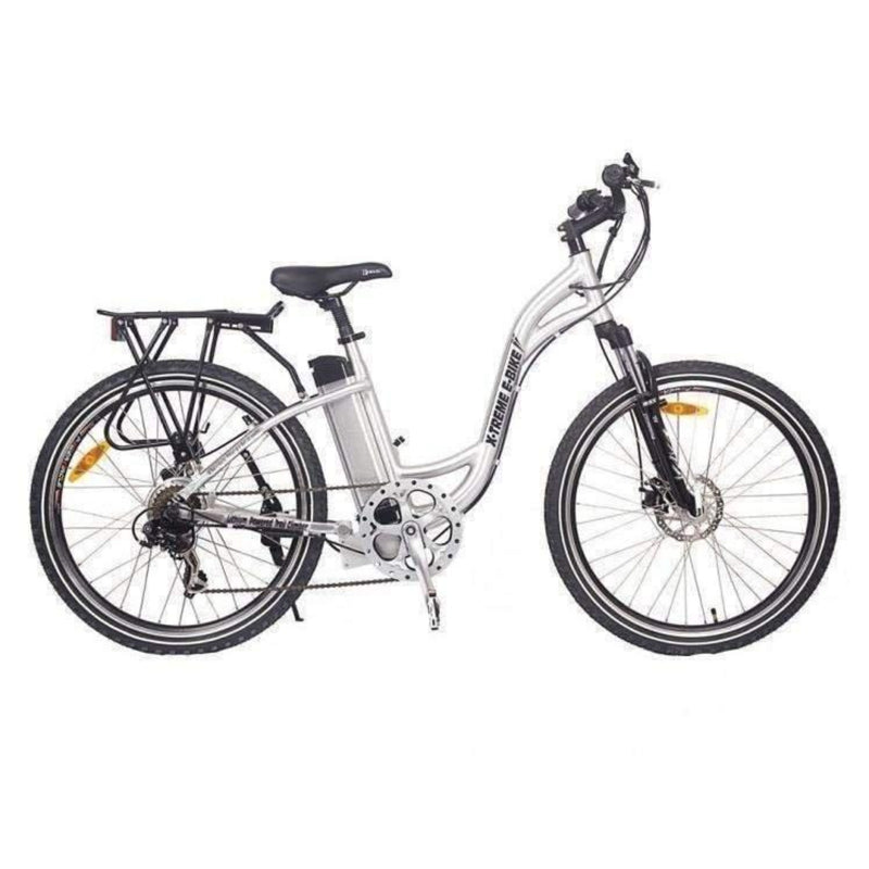 X-Treme 300W Trail Climber Mountain Baby Blue - silver bicycle side