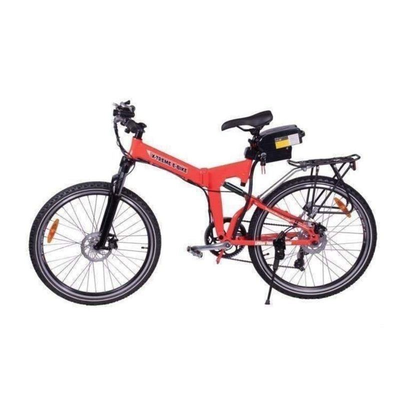 X-Treme 350W X-Cursion Max Folding red bicycle side