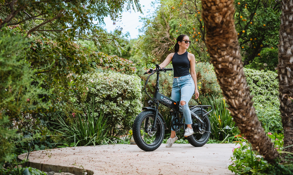 a young girl on her G-force electric bike at a park