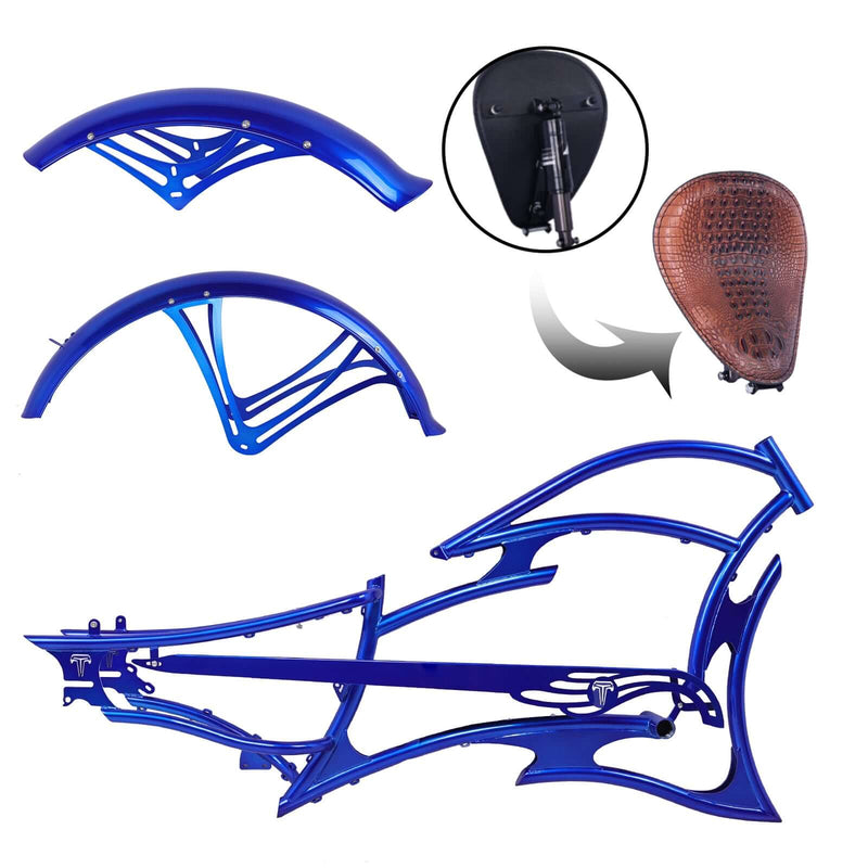 Tracer 800W Raptor Pro DS Chopper Stretch Cruiser  Electric Bike