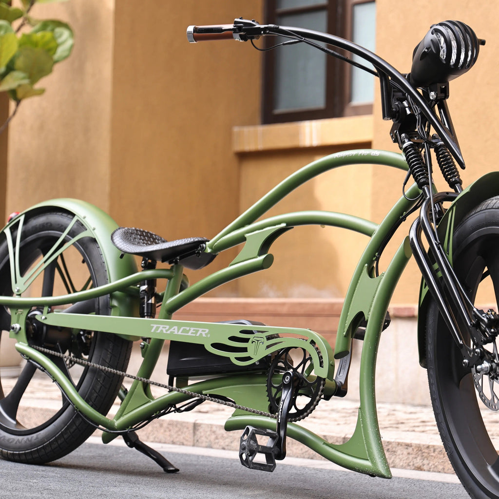 Stretch Mini Raptor Tracer 800W Raptor Pro DS Chopper Stretch Cruiser Electric Bike