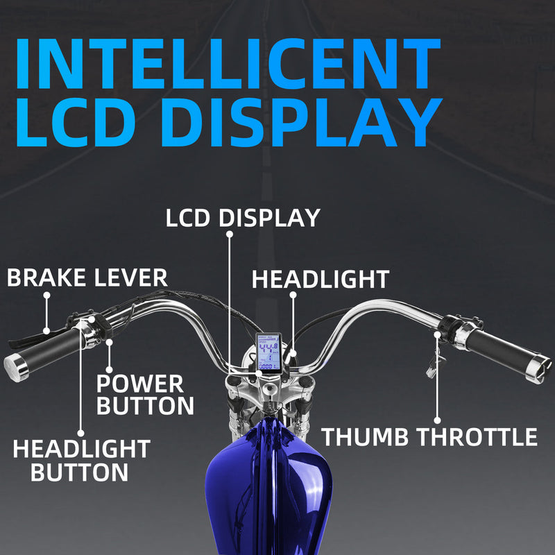 Tracer 500W Twenty5 GT Chopper Cruiser Electric Bike