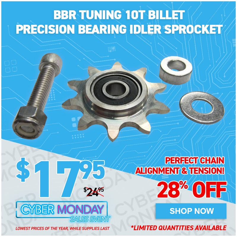 BBR Tuning 10T Billet Precision Bearing Idler Sprocket