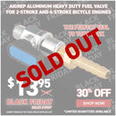 AIGNEP Aluminum Heavy Duty Fuel Valve for 2-Stroke and 4-Stroke Bicycle Engines