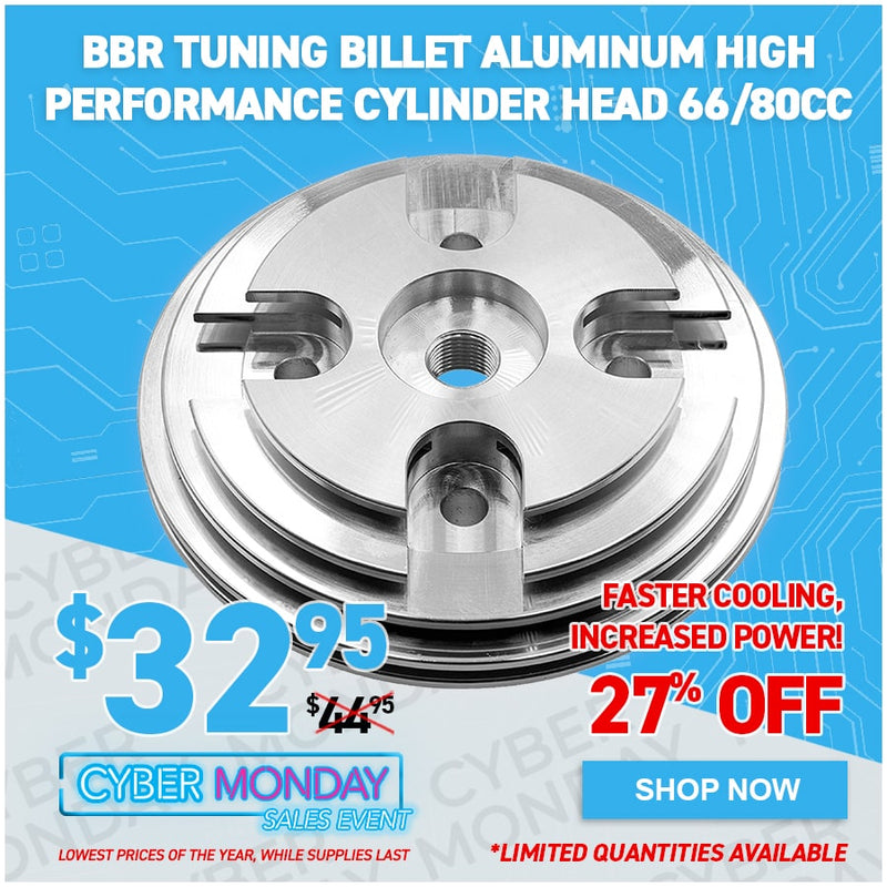 BBR Tuning Billet Aluminum High Performance Cylinder Head 66/80cc