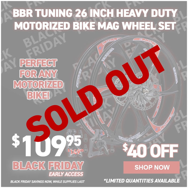 BBR Tuning 26 Inch Heavy Duty Motorized Bike Mag Wheel Set