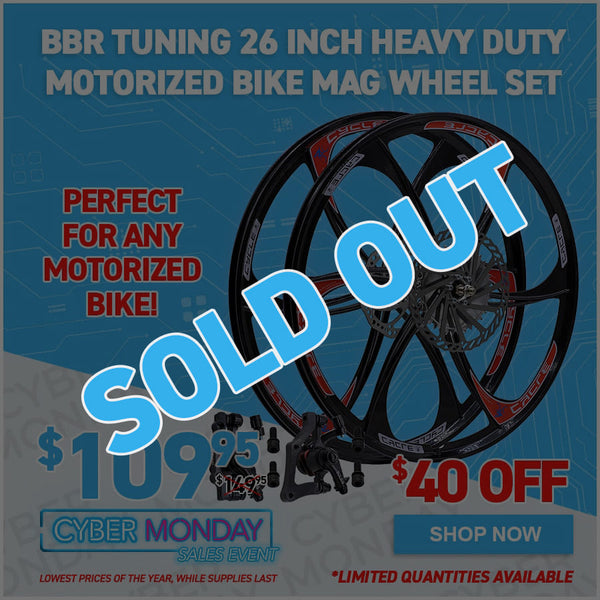 BBR Tuning 26 Inch Heavy Duty Motorized Bike Mag Wheel Set