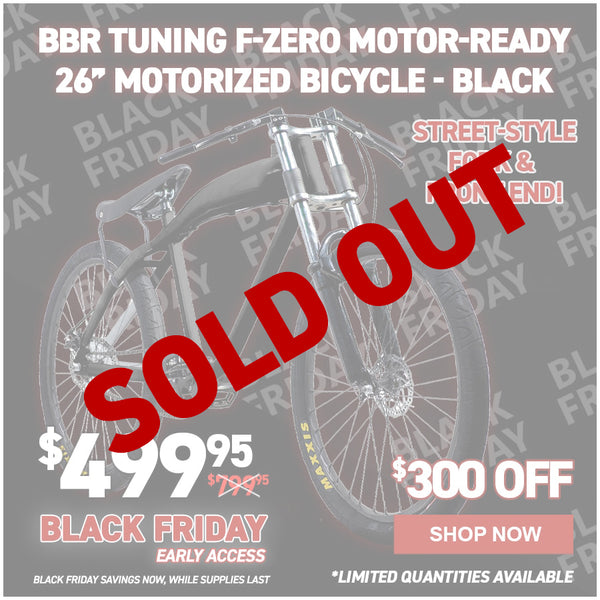 BBR Tuning F-ZERO Motor-Ready Motorized Bicycle - Black