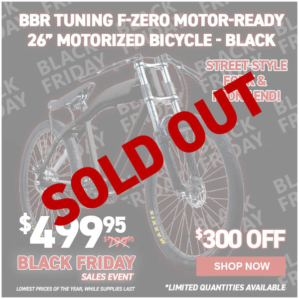 BBR Tuning F-ZERO Motor-Ready Motorized Bicycle - Black